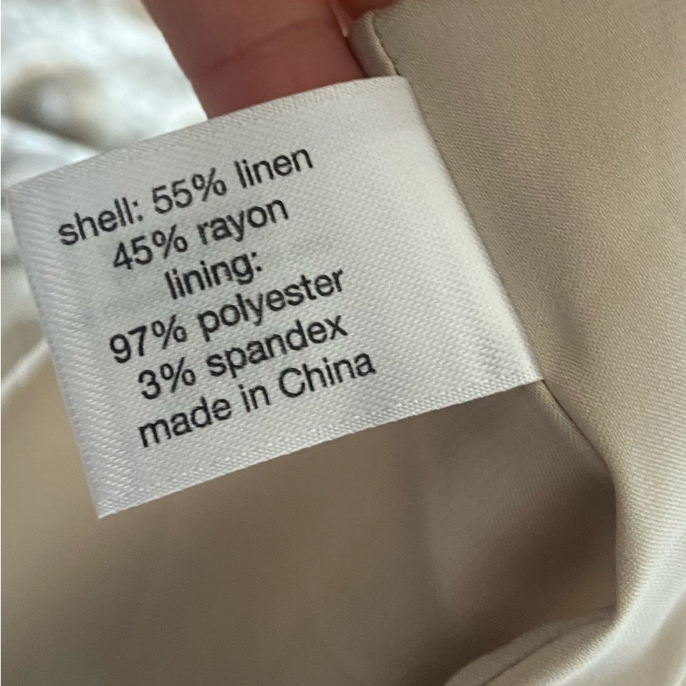 🛑SOLD Isabel Toledo for Lane Bryant Cream Linen Blend Party Sheath Dress 20 - Picture 8 of 8